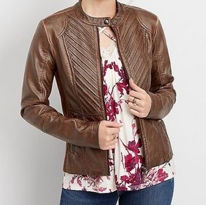 Maurice's size 2 brown leather jacket